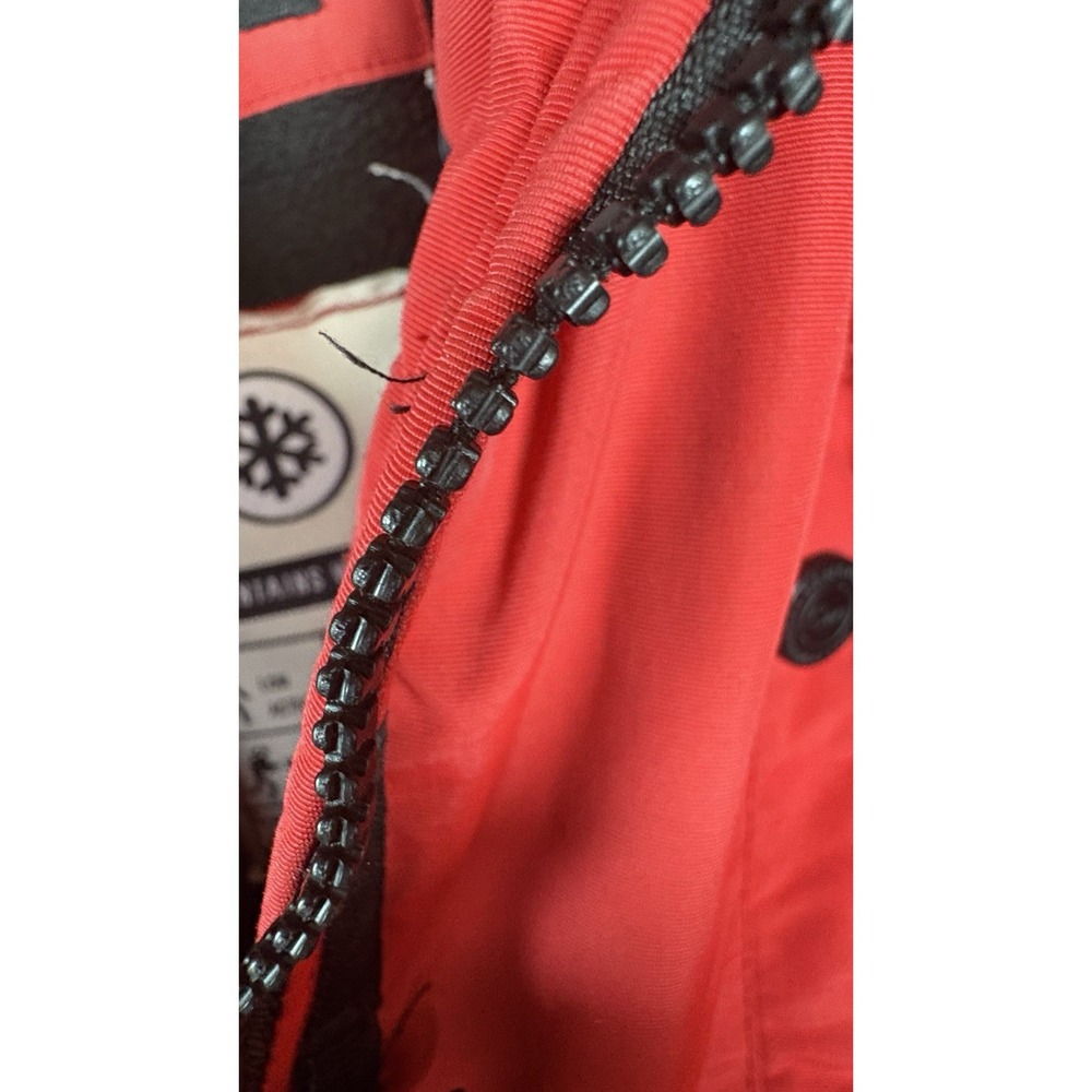 Canada Weathergear Women's Large Red Parka Coat Button Up Hooded Warm Winter - Picture 6 of 10